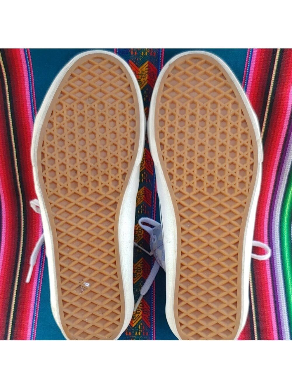 Vans Sk8-Hi Checkerboard Sneakers Zen Blue and White Size Men's 8.5 Women's 10 - Picture 4 of 17